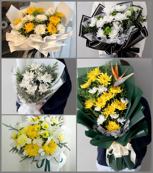 广东揭阳市普宁市梅林镇新梅村白事花束代送